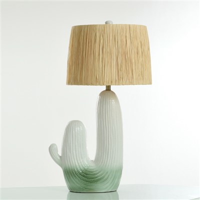 Porcelāna garš kaktusa keramikas galda lampa